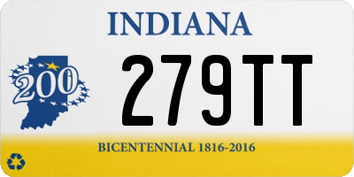 IN license plate 279TT