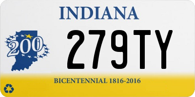 IN license plate 279TY