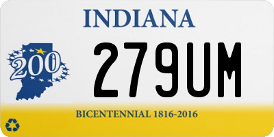 IN license plate 279UM