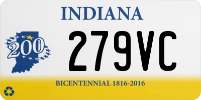 IN license plate 279VC