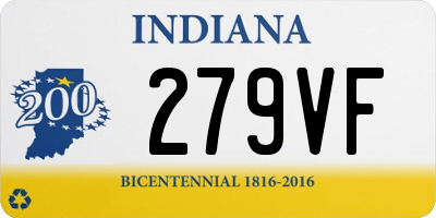 IN license plate 279VF