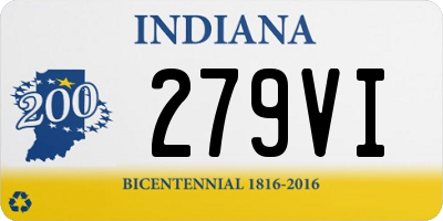 IN license plate 279VI