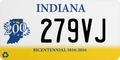 IN license plate 279VJ