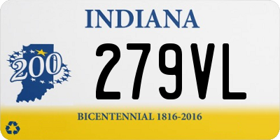 IN license plate 279VL