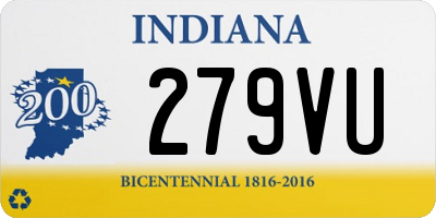 IN license plate 279VU