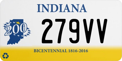 IN license plate 279VV