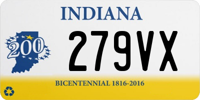 IN license plate 279VX