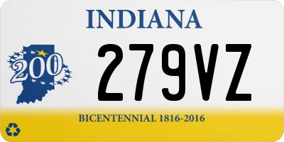 IN license plate 279VZ