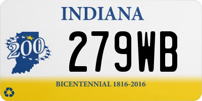 IN license plate 279WB