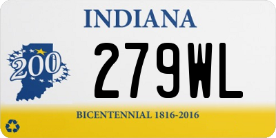 IN license plate 279WL