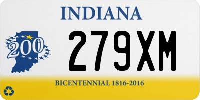 IN license plate 279XM