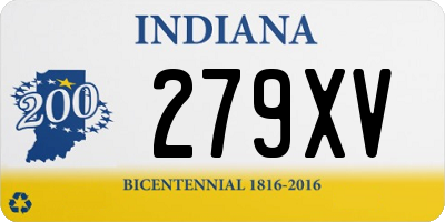 IN license plate 279XV