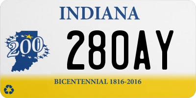 IN license plate 280AY