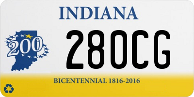 IN license plate 280CG