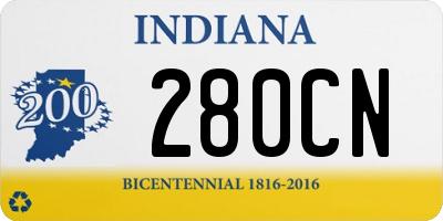 IN license plate 280CN