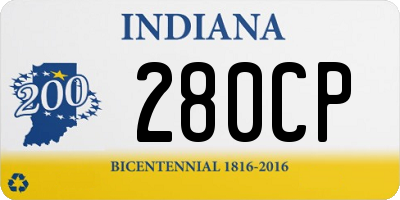 IN license plate 280CP