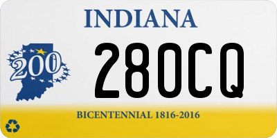 IN license plate 280CQ