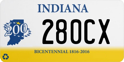 IN license plate 280CX