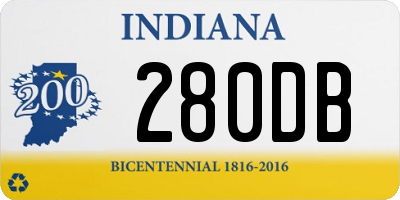 IN license plate 280DB