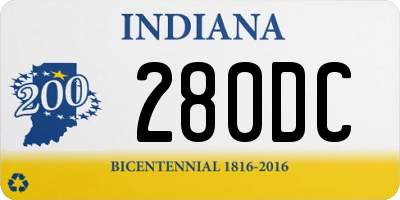 IN license plate 280DC