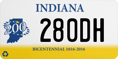 IN license plate 280DH