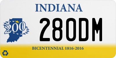 IN license plate 280DM