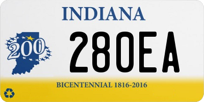 IN license plate 280EA