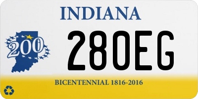 IN license plate 280EG