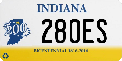 IN license plate 280ES