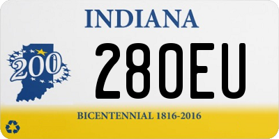 IN license plate 280EU