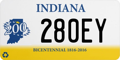 IN license plate 280EY