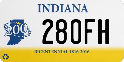 IN license plate 280FH