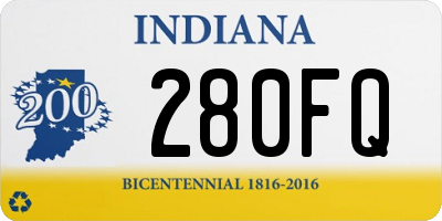 IN license plate 280FQ