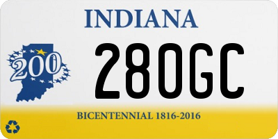 IN license plate 280GC