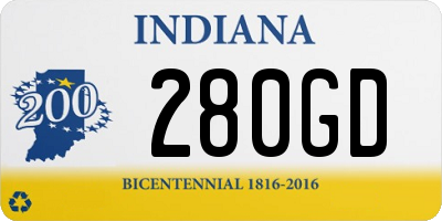 IN license plate 280GD