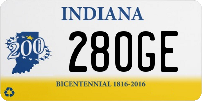 IN license plate 280GE