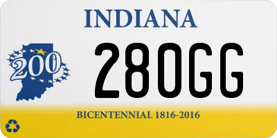 IN license plate 280GG