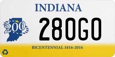 IN license plate 280GO