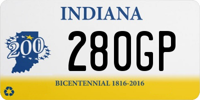 IN license plate 280GP