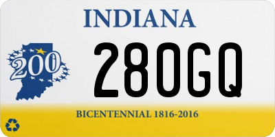 IN license plate 280GQ