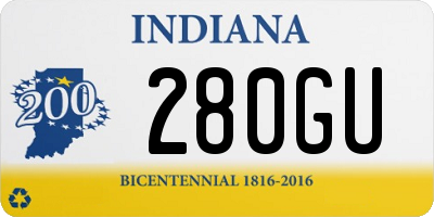 IN license plate 280GU