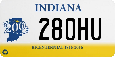 IN license plate 280HU