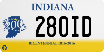 IN license plate 280ID