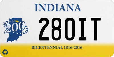 IN license plate 280IT