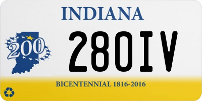 IN license plate 280IV