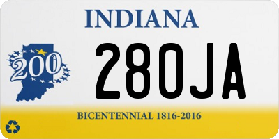 IN license plate 280JA