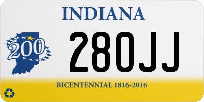 IN license plate 280JJ