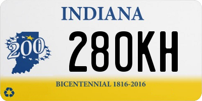 IN license plate 280KH