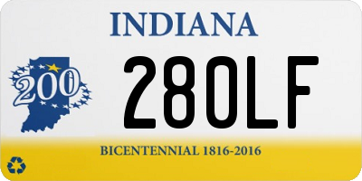 IN license plate 280LF