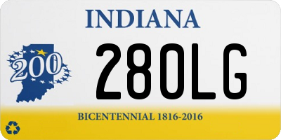 IN license plate 280LG